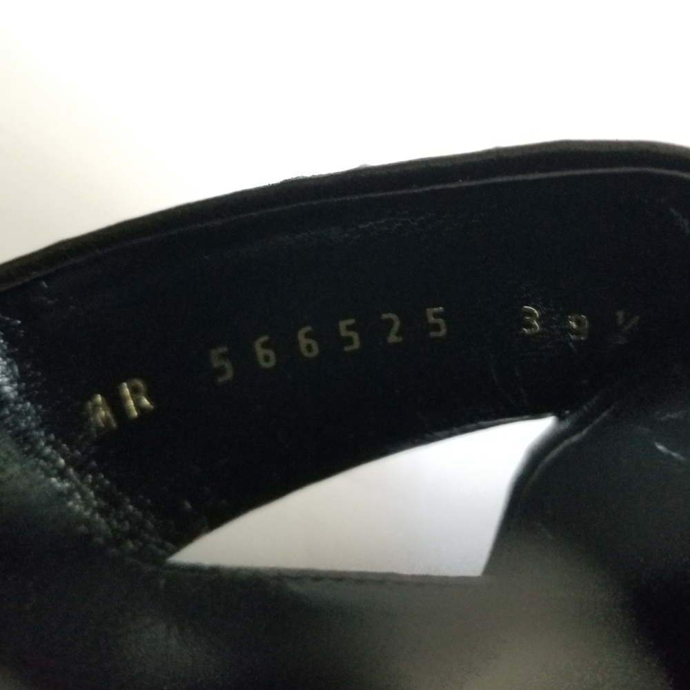 Saint Laurent Leather Metal Studded Platform Sandals Size 39.5 Black - Picture 12 of 15